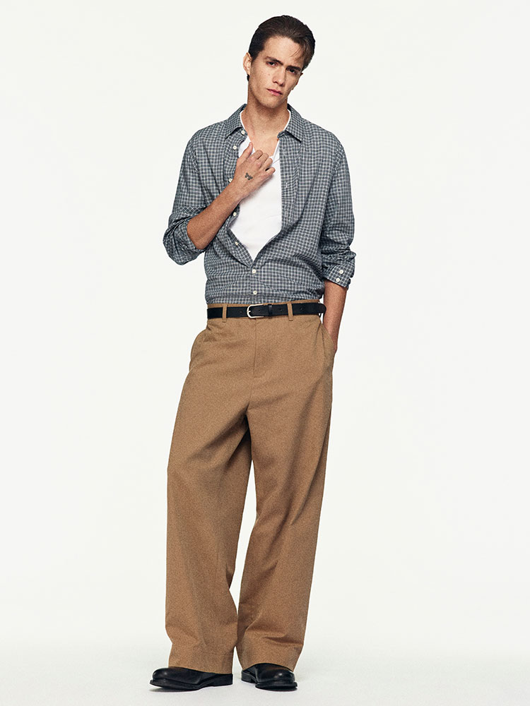 コットンワイドレッグチノ